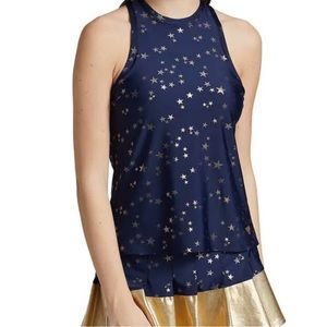 EleVen By Venus Williams Wonder Woman Champion Star Print Racer Tank Top NWT